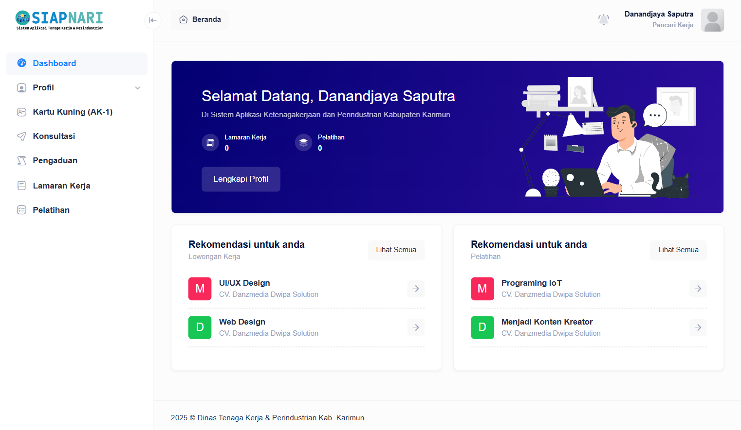 SIAPNARI Website
